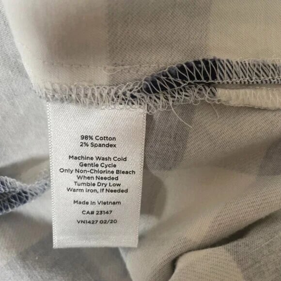 TALBOTS | TOP SIZE M  WHITE/BLUE - Picture 6 of 6